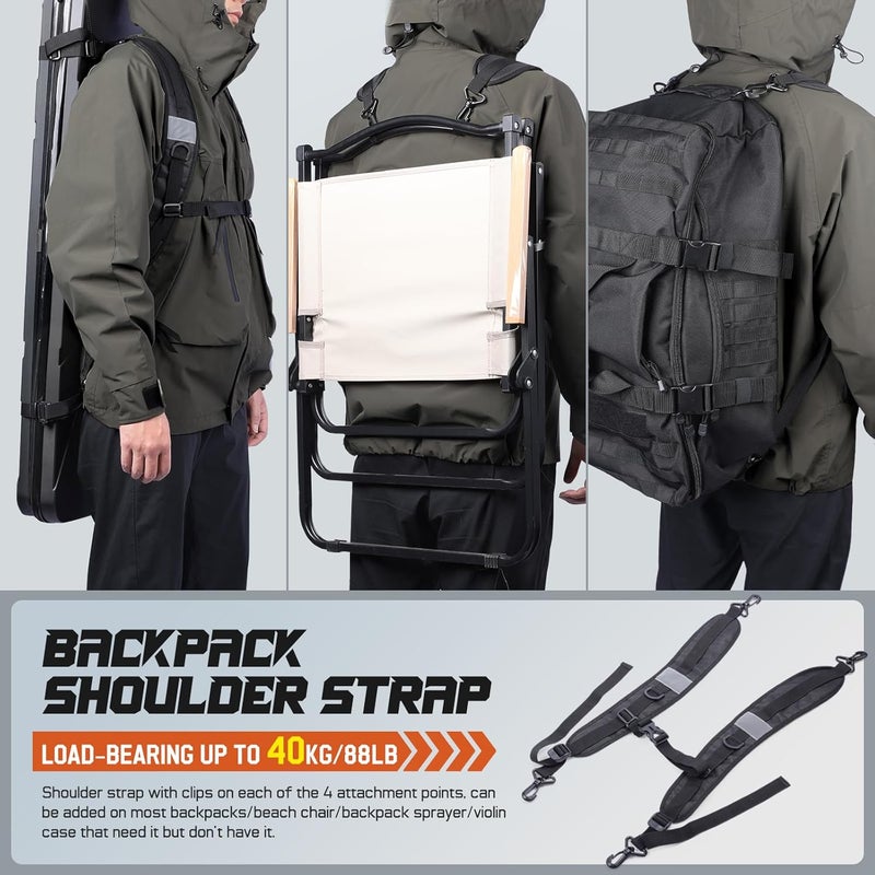 Pitozer Store Backpack Straps, Backpack Shoulder Strap for bags strap Replacement Padded Strap Adjustable with Metal/Plastic Clips - Image 5
